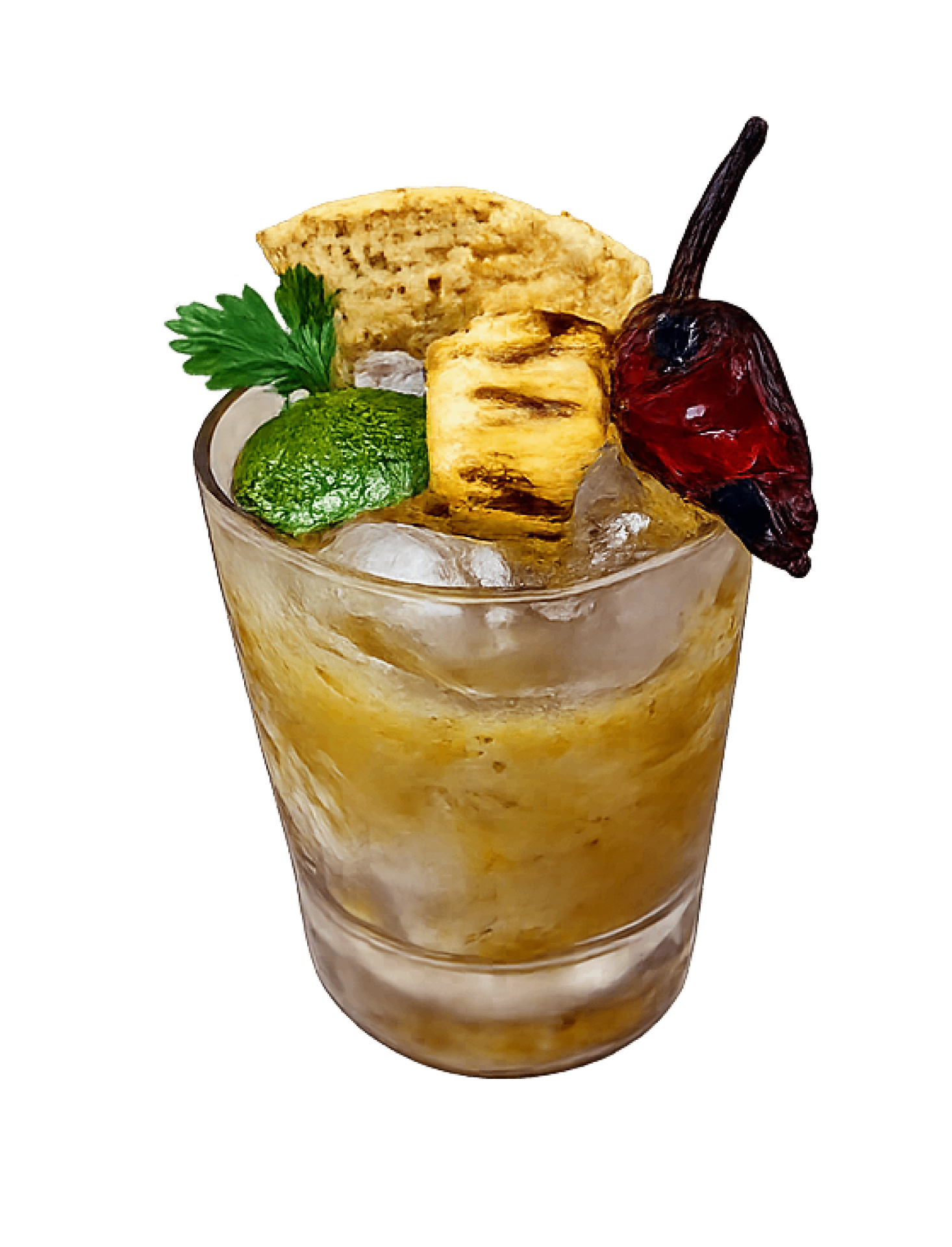 Aloha Cowboy — light & social pour with grilled pineapple and chile