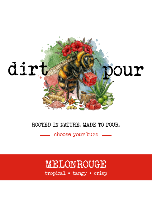 Melonrouge bee label