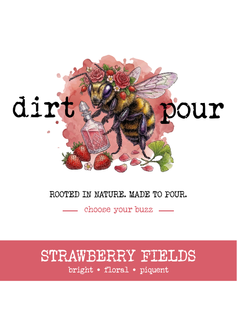 Strawberry Fields bee label